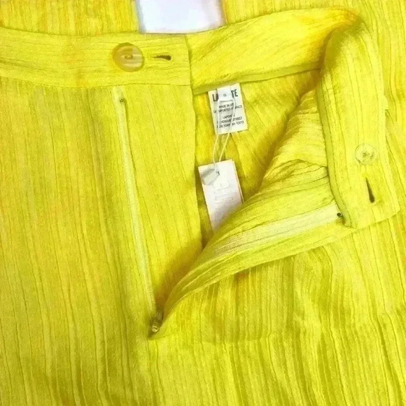 LaPointe Straight-leg Plisse Pant in Sunglow Yellow Size XSmall - Picture 8 of 16